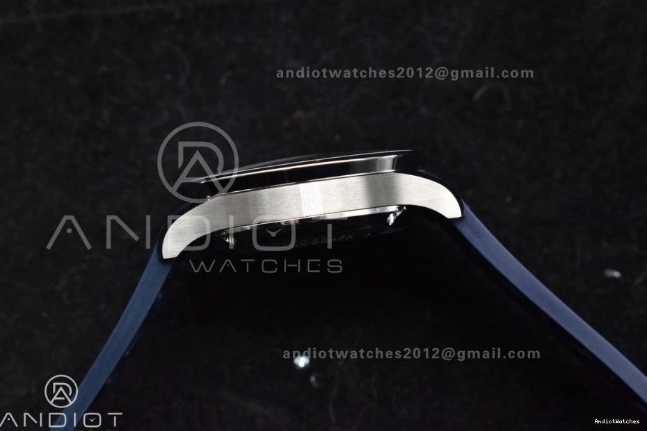 WeatherProof A Blue Chrono Dial Best 1:1 1011 Rubber Edition on Blue White Portuguese IW3716 Z+F Strap 0522